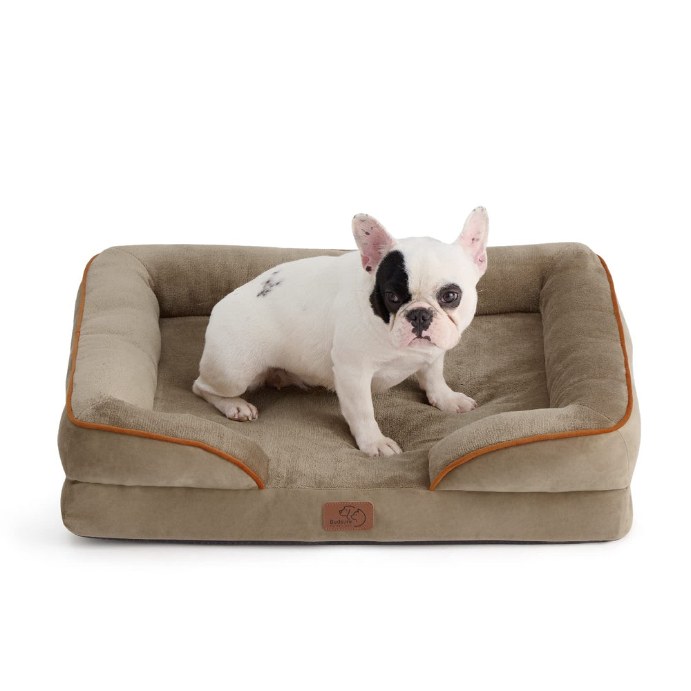 Bedsure orthopedic dog bed Hazel 28 front view shows supportive structure for restful sleep