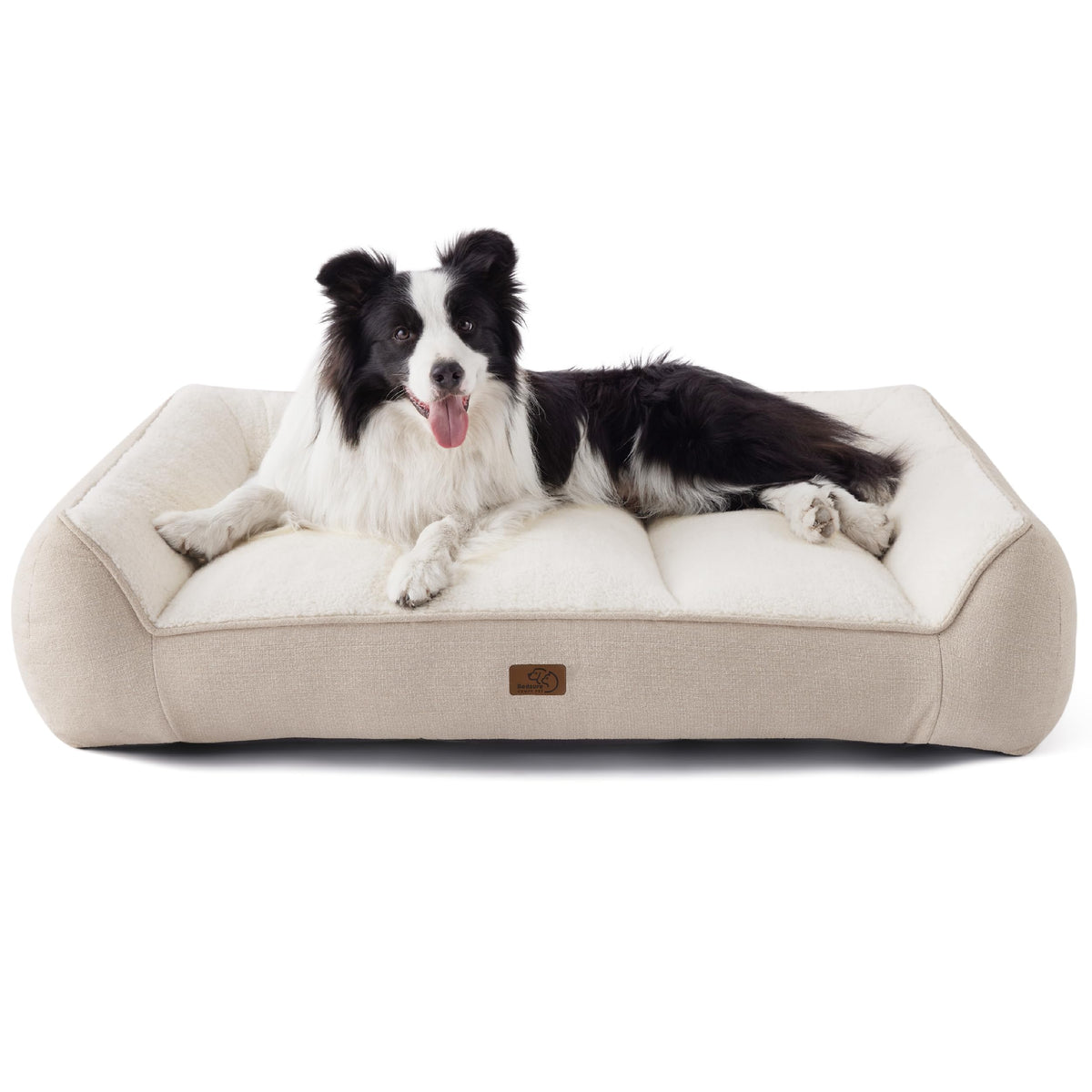 Bedsure orthopedic dog bed large foam closeup showing joint-supportive foam.