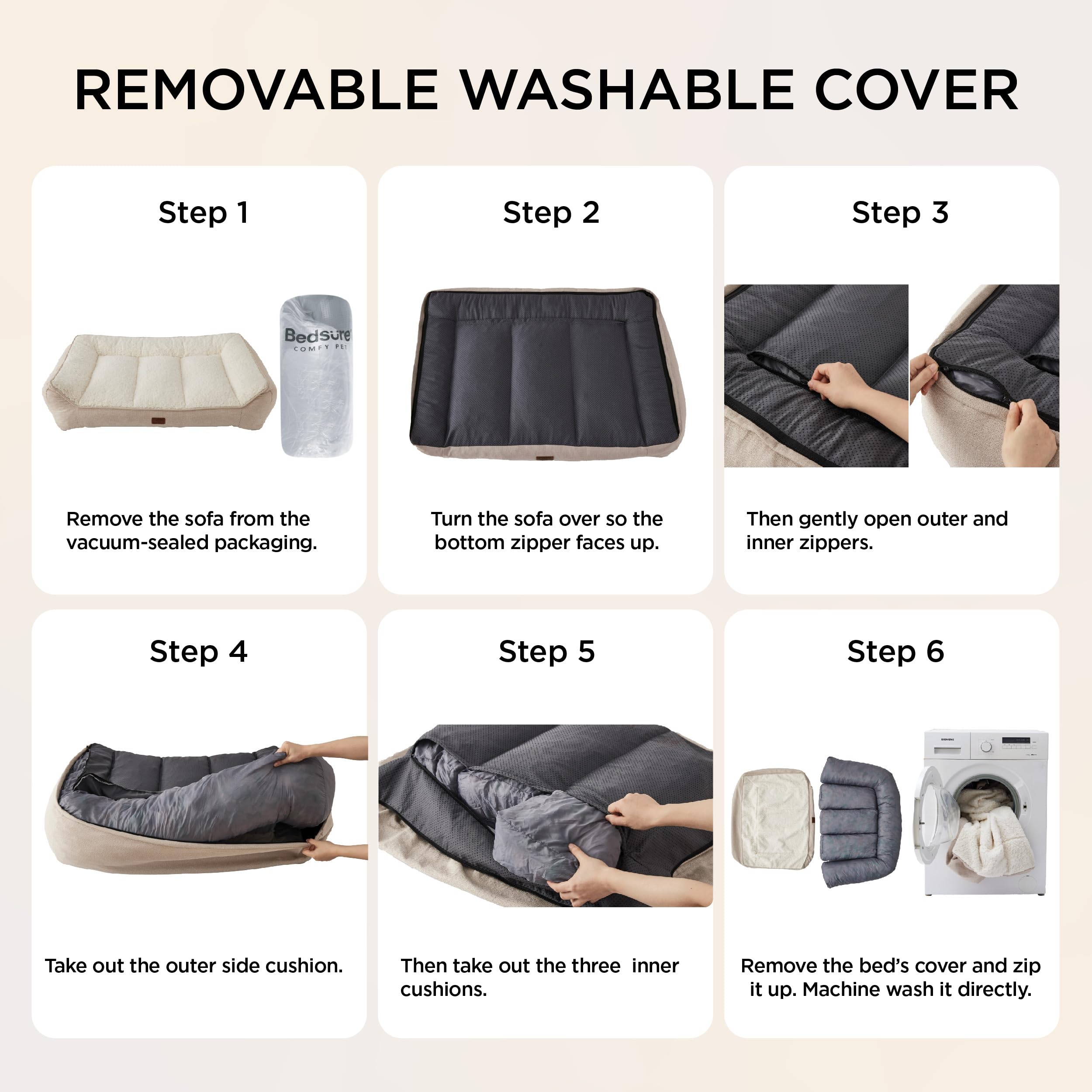 Bedsure foam core provides extra-thick support for comfortable lounging
