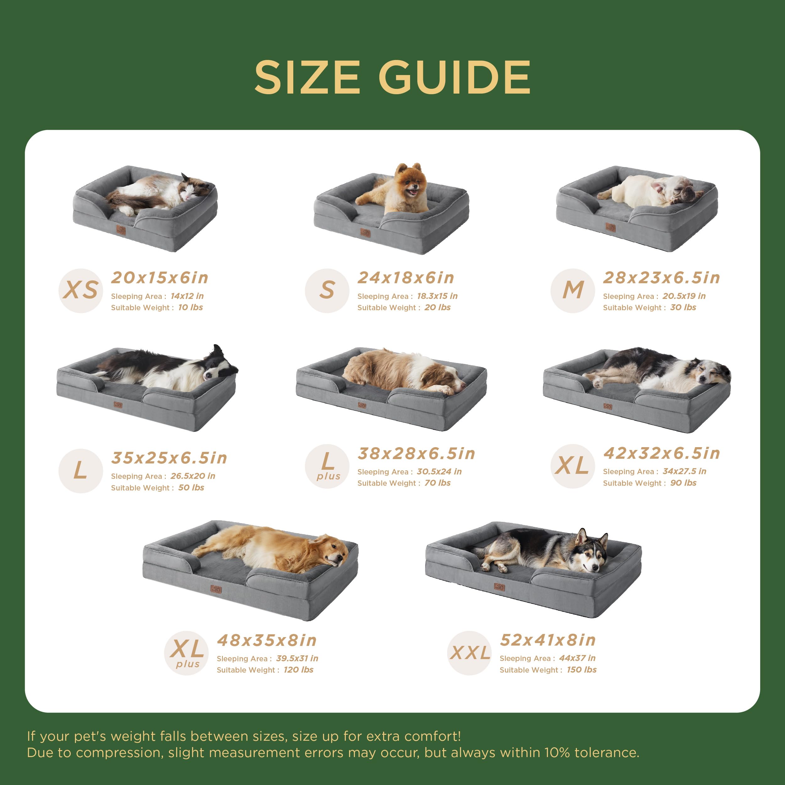 Bedsure orthopedic dog bed large gray bolster closeup illustrating head support