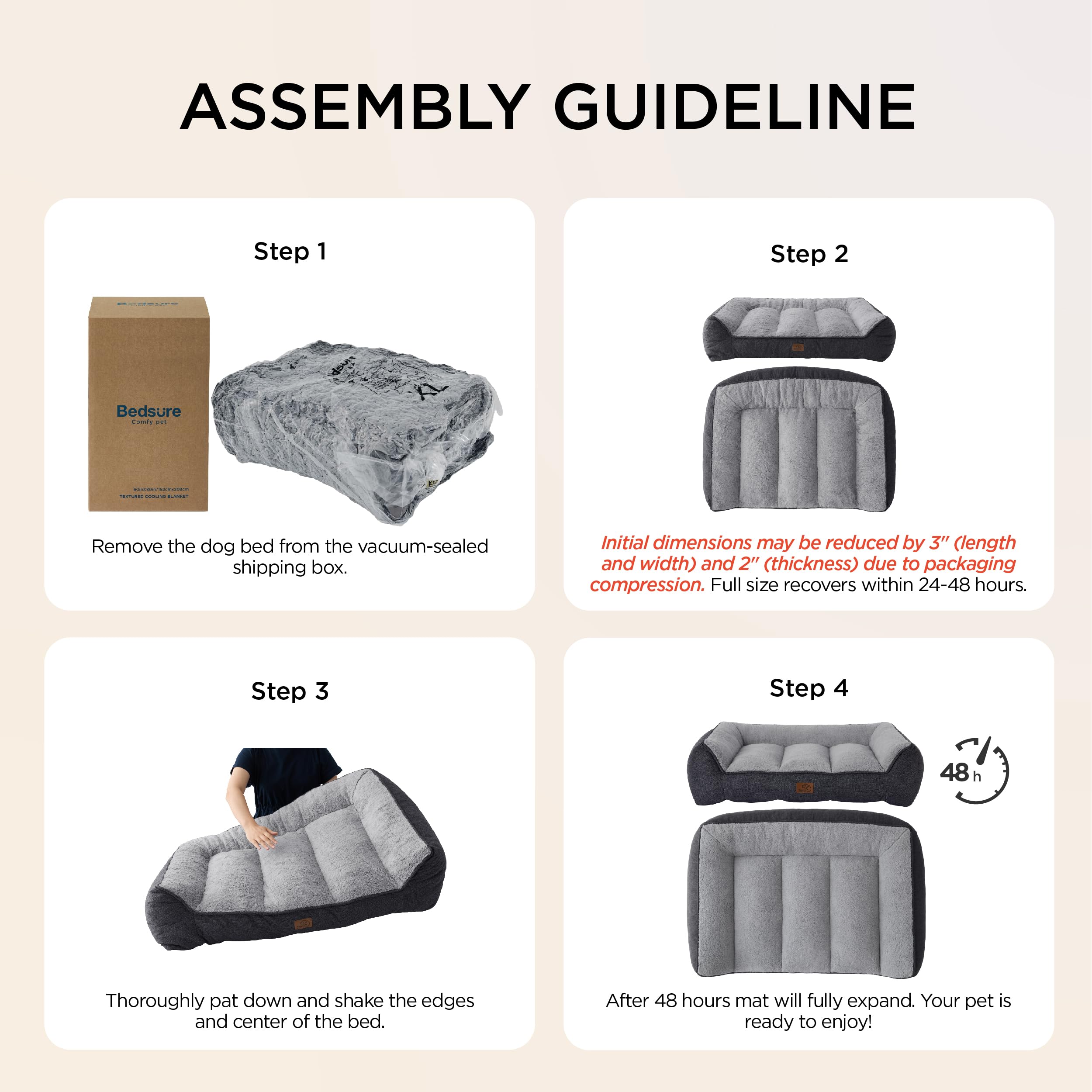 Bedsure removable cover with hidden zippers for easy cleaning