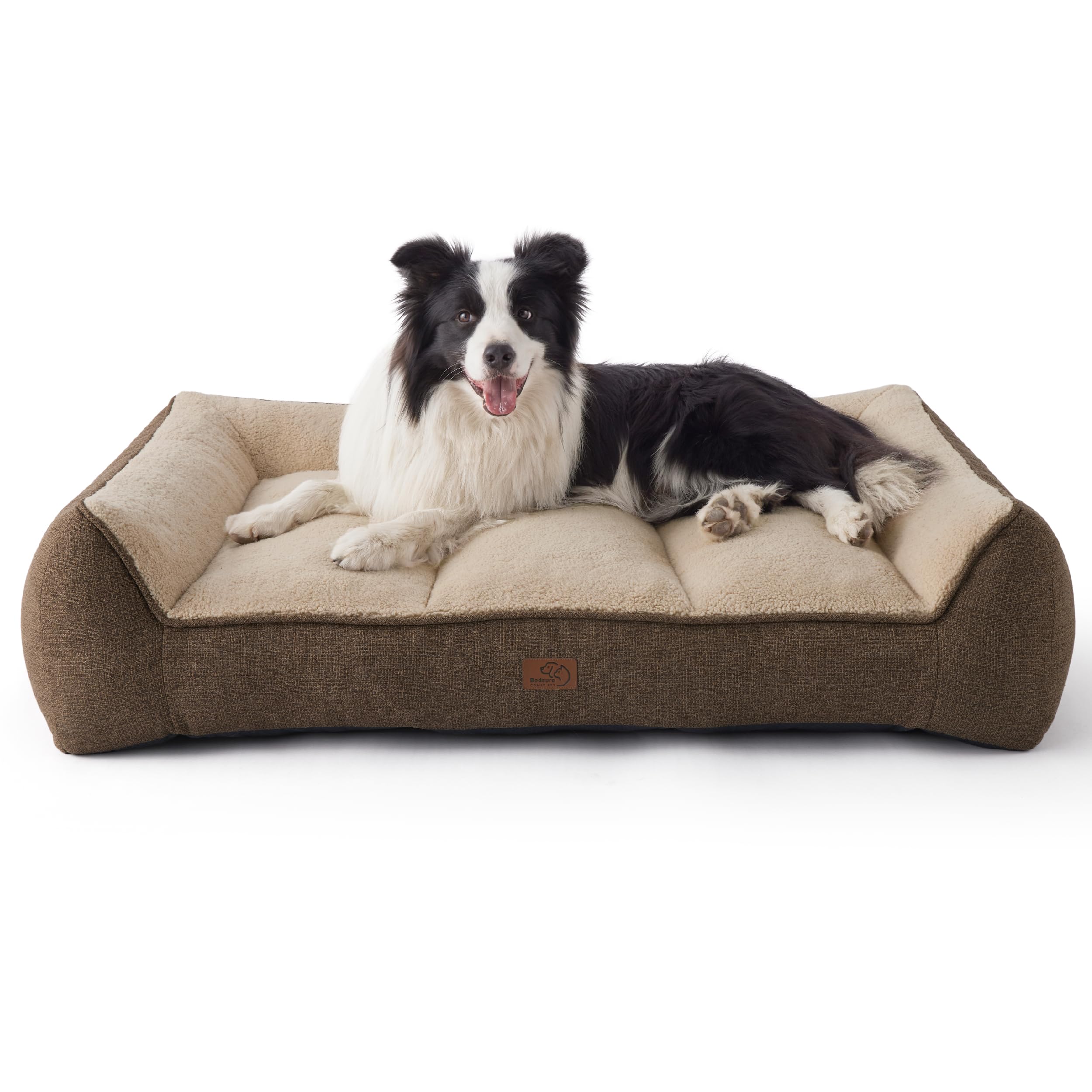 Bedsure orthopedic dog bed large top view showcases plush comfort and thick foam support