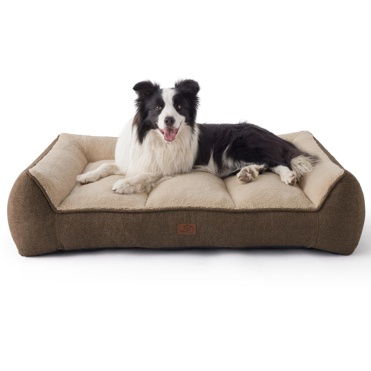 Bedsure orthopedic dog bed large top view showcases plush comfort and thick foam support