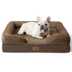 Bedsure orthopedic dog bed mattress highlights high-density foam for even weight distribution and comfort.