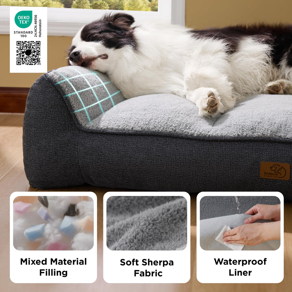 Bedsure Orthopedic Dog Bed medium foam detail with shredded foam core