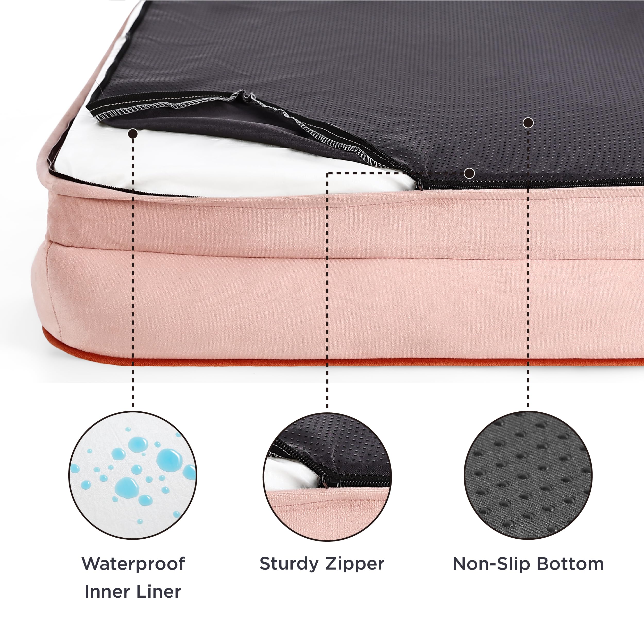 Bedsure orthopedic dog bed removable cover demonstrates easy machine washing.