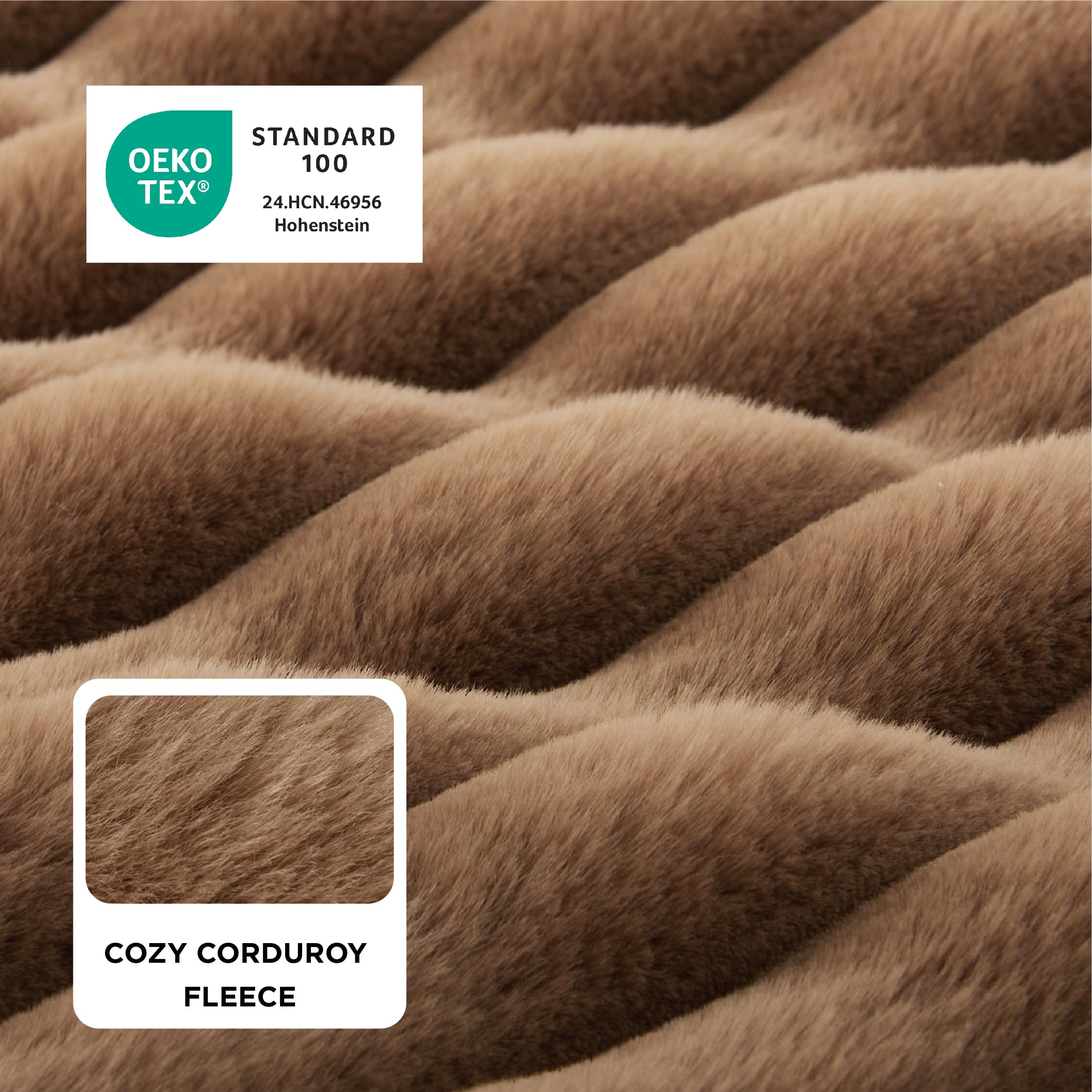 Bedsure memory foam closeup highlights high-density foam for durable support and reduced pressure points.