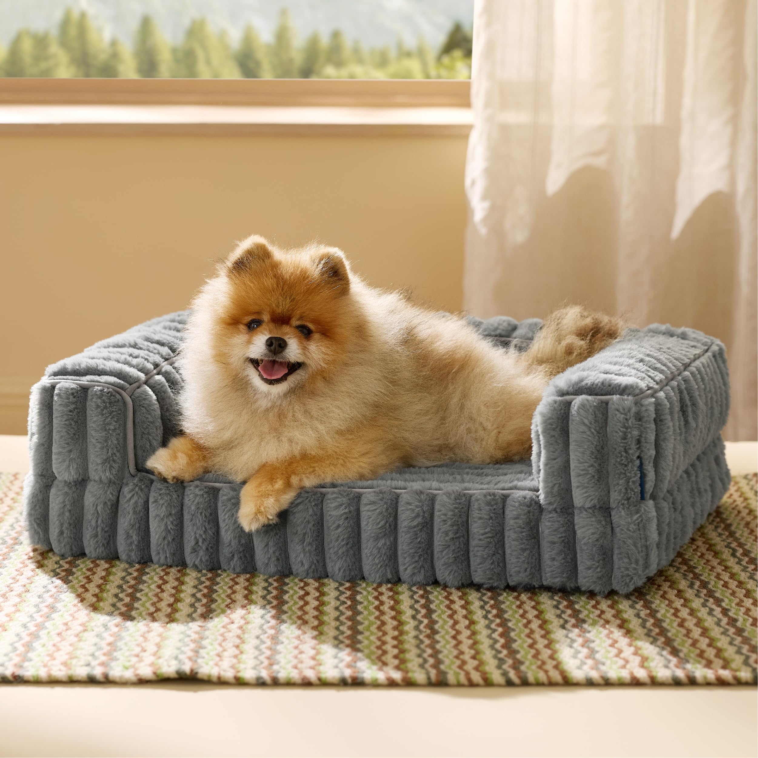 Bedsure orthopedic dog bed memory foam closeup highlights pressure-relieving cushion