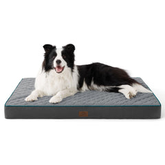 Bedsure orthopedic dog bed memory foam close-up showing contouring support for joints.
