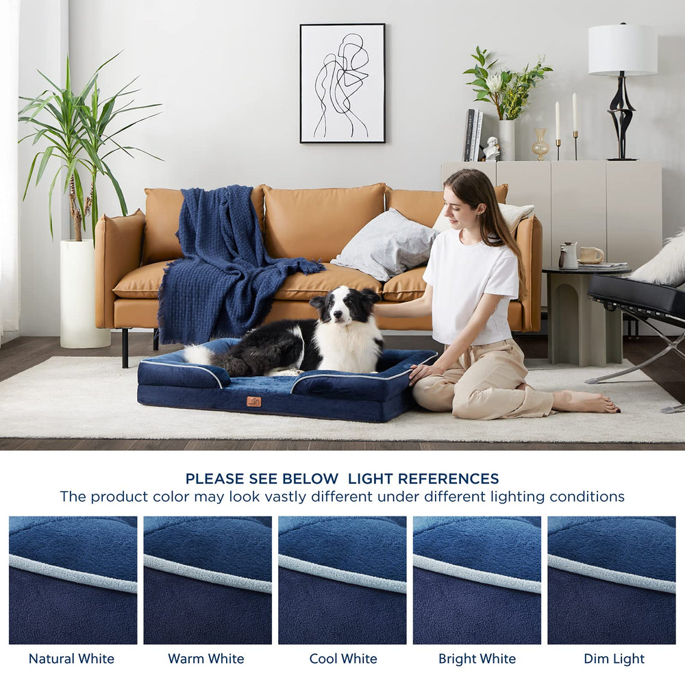 Bedsure orthopedic dog bed non-slip bottom on smooth floor