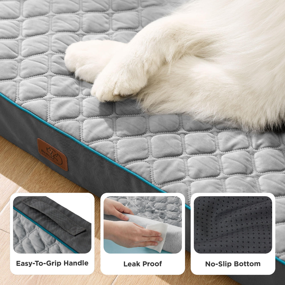 Bedsure orthopedic dog bed removable cover ready for machine washing.
