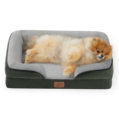 Bedsure orthopedic dog bed closeup shows supportive foam for joint comfort