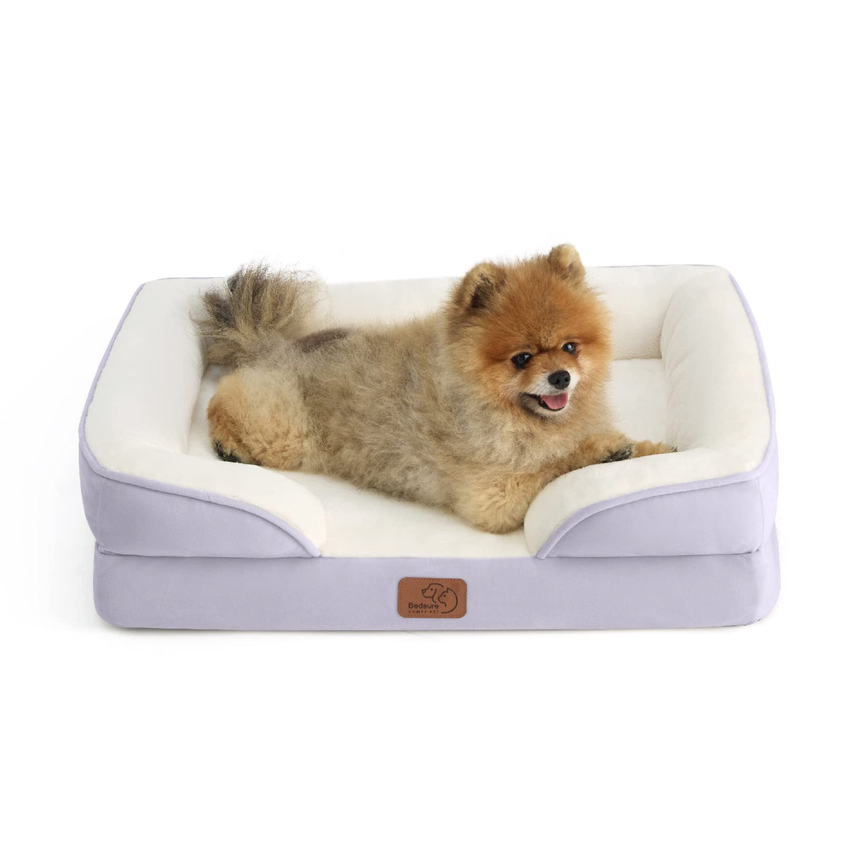 Bedsure orthopedic dog bed lavender 24inch supports joints for small dogs