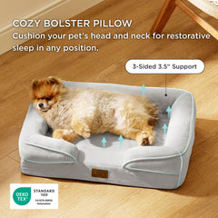 Bedsure orthopedic dog bed small non-slip bottom keeps pets secure on slick floors.