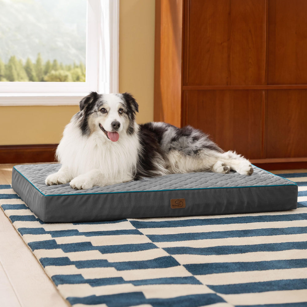 Bedsure orthopedic dog bed textured velvet cover for softness and skin-friendly feel