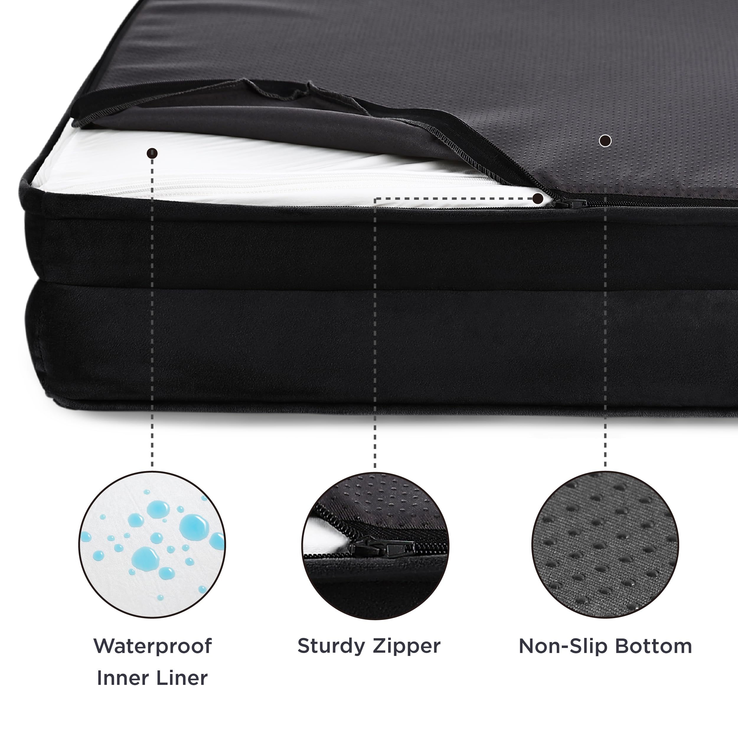 Bedsure orthopedic dog bed waterproof liner protecting foam