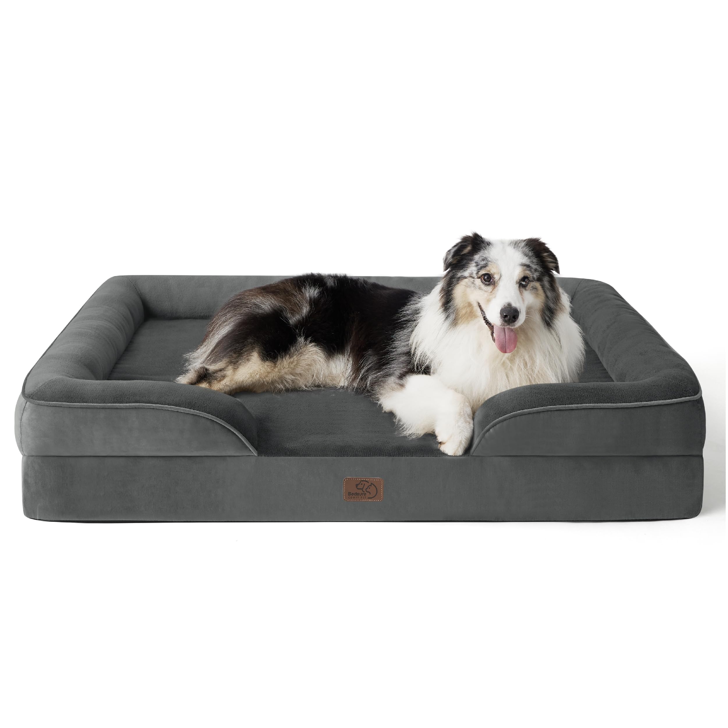 Bedsure orthopedic dog bed XL foam closeup showing supportive surface