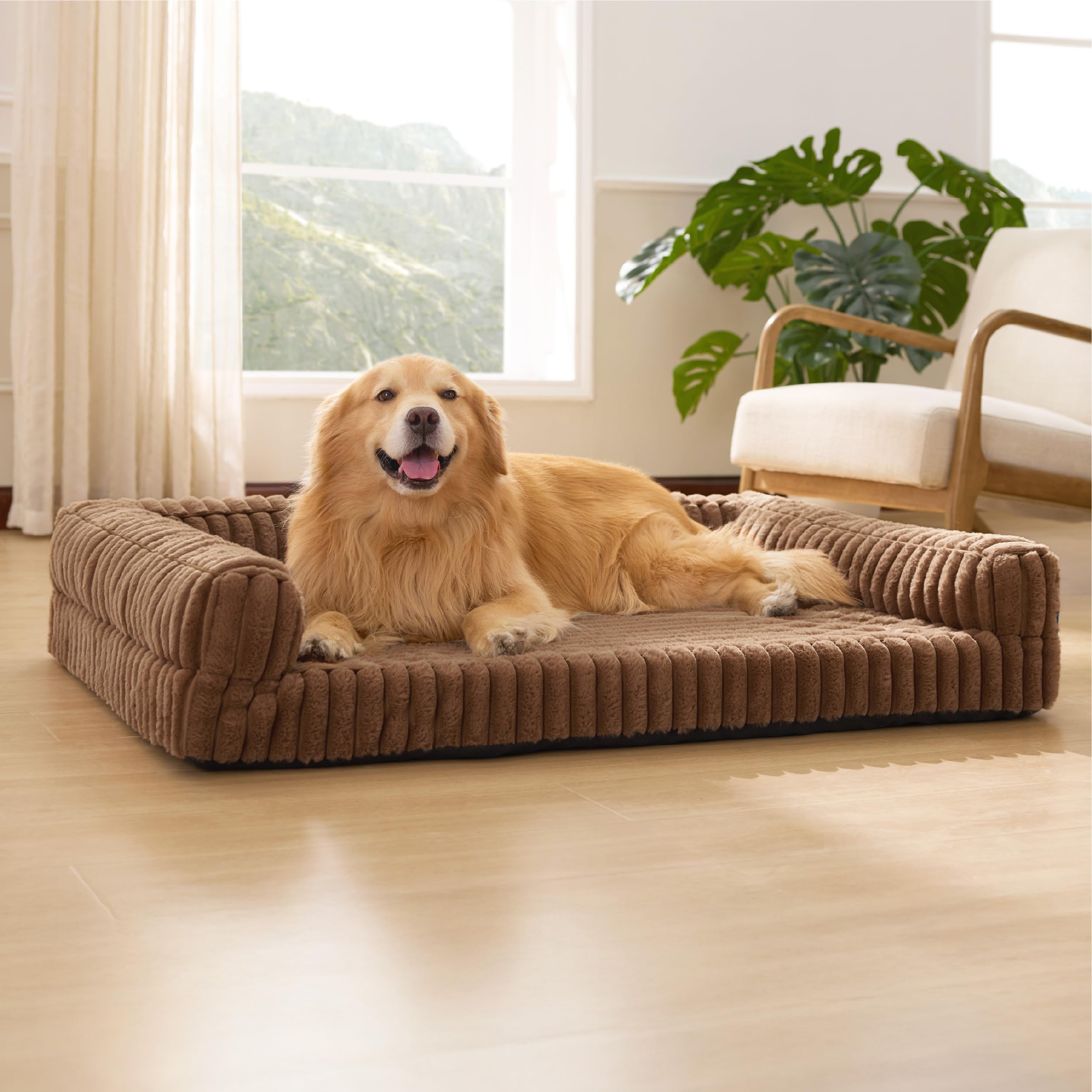 Bedsure orthopedic dog bed XL with memory foam for joint support and comfort.