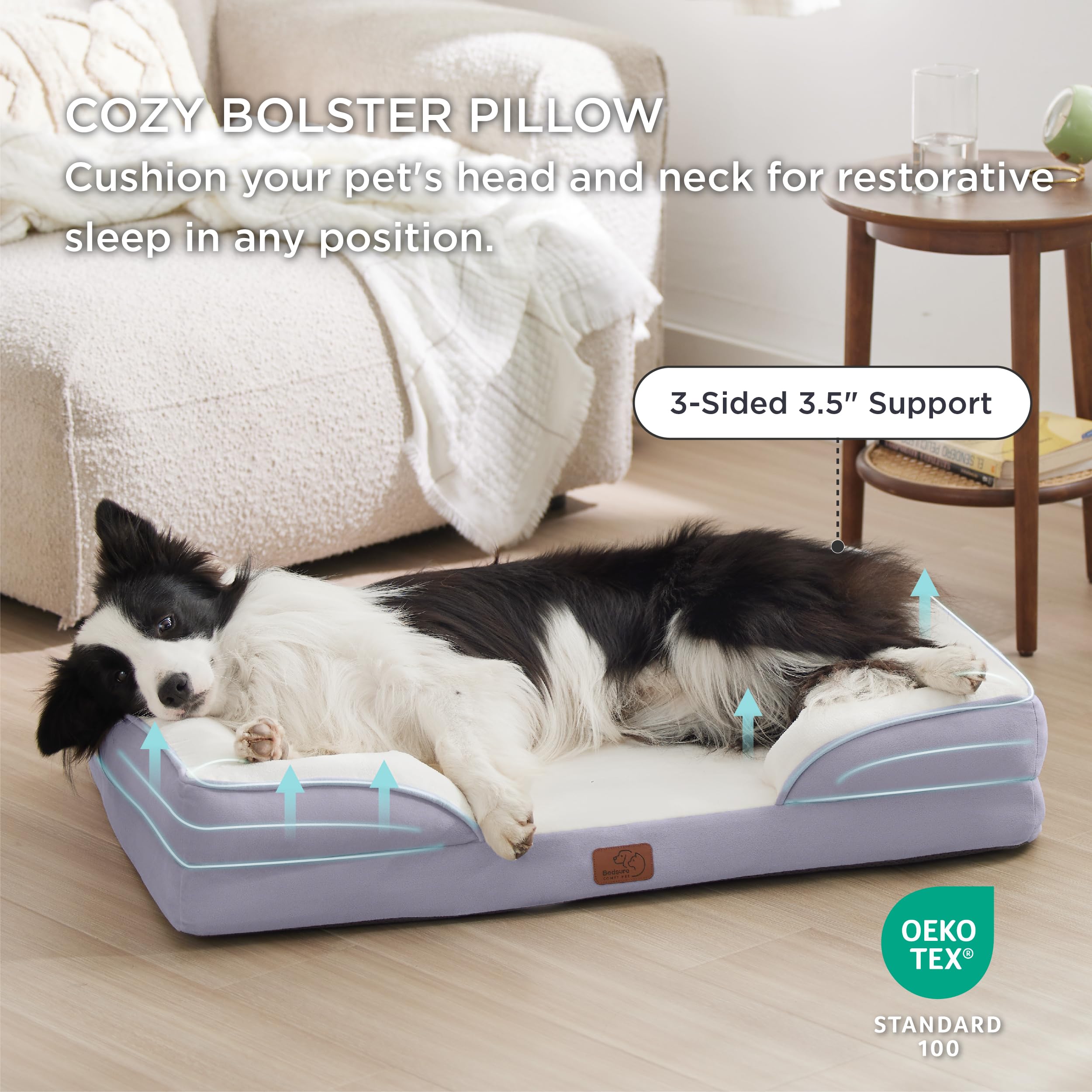 Bedsure removable-cover dog bed enables easy machine washing and quick cleaning.