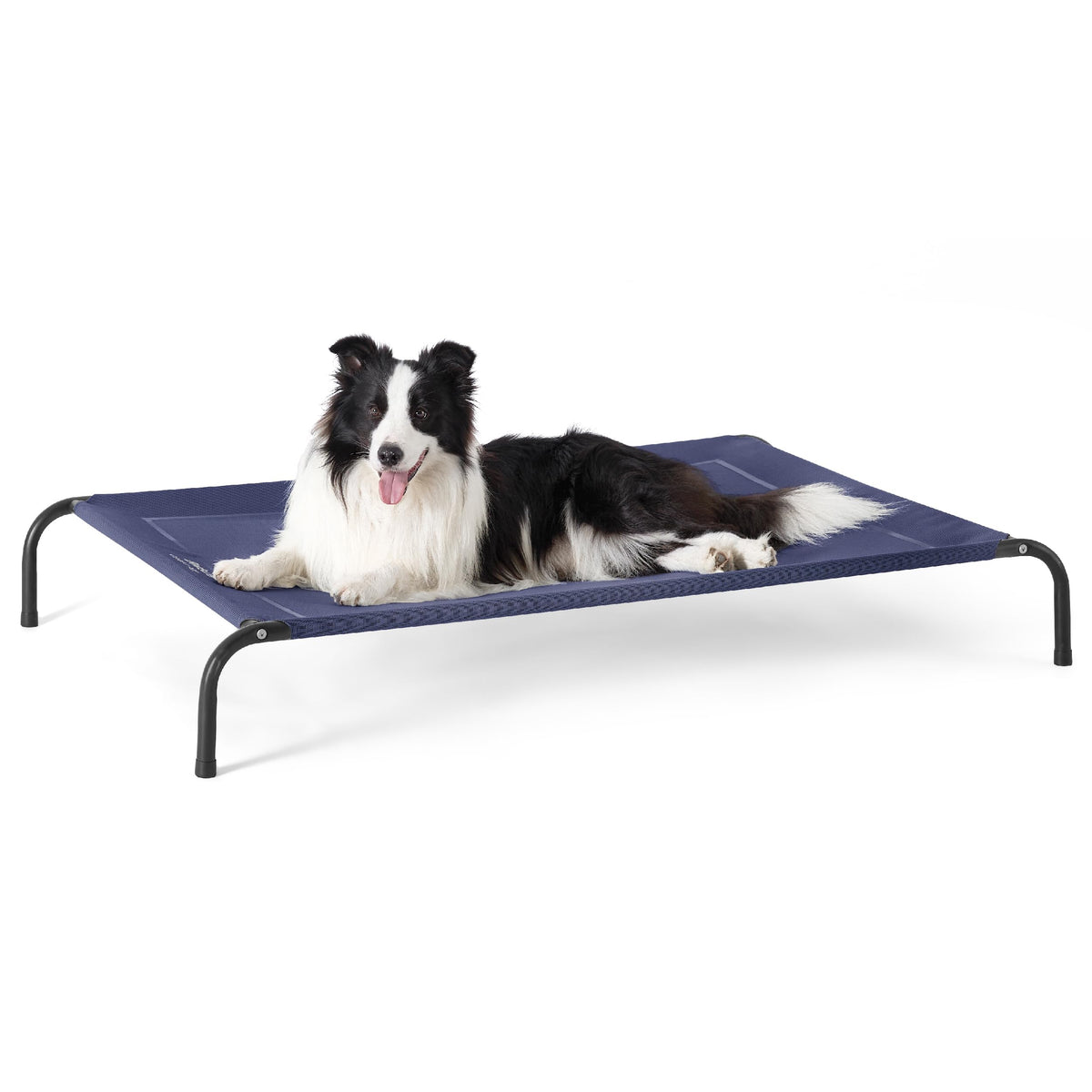 Bedsure outdoor elevated-dog-bed frame-mesh provides breathable support for cooling comfort.