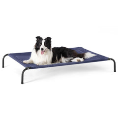 Bedsure outdoor elevated-dog-bed frame-mesh provides breathable support for cooling comfort.