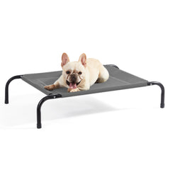 Bedsure outdoor elevated dog bed in grey with 43-inch frame for all-season comfort