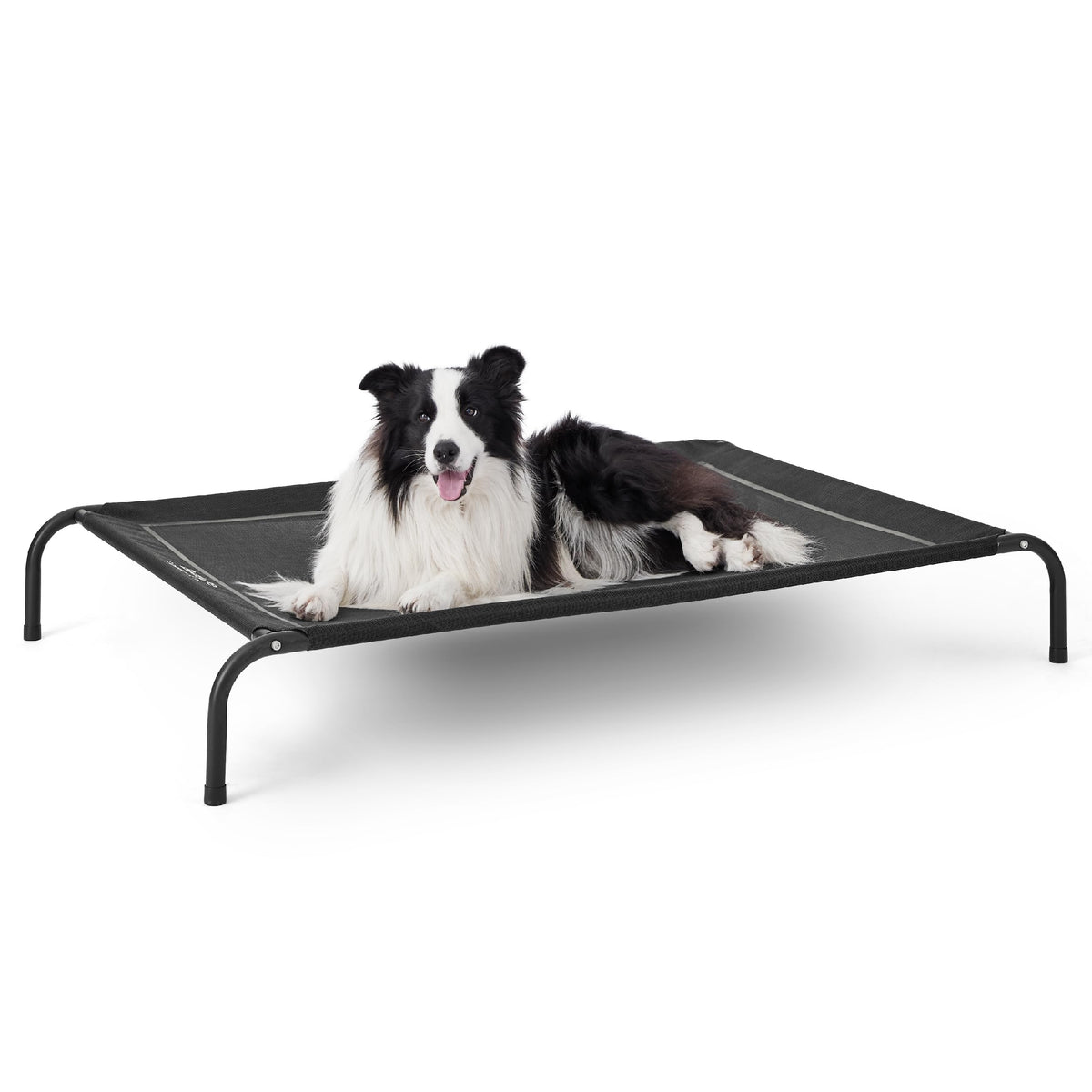 Bedsure outdoor elevated dog bed large black assembled for all-season indoors or outdoors