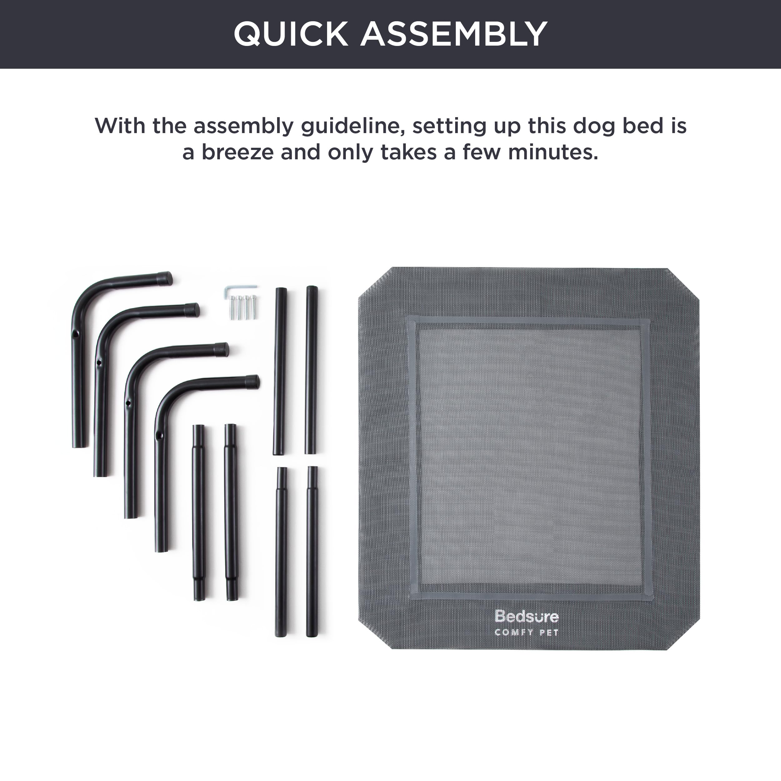 Bedsure easy-clean-mesh image demonstrates quick rinse with hose.