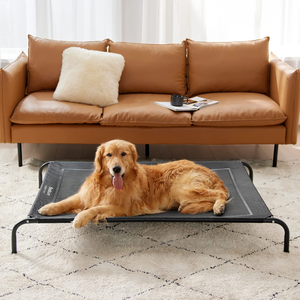 Bedsure Outdoor Elevated XL Dog Bed easy-clean mesh with hose-friendly finish