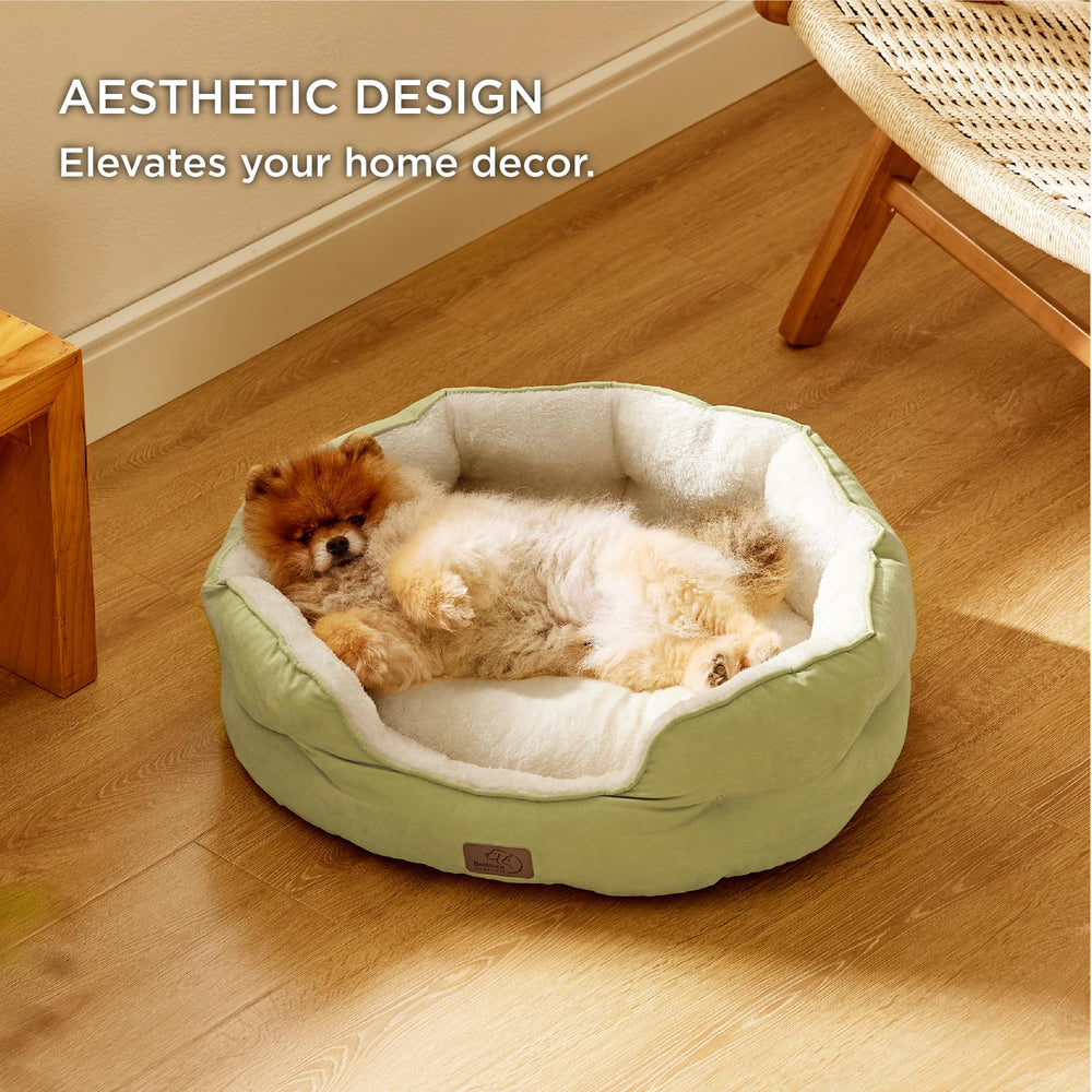 Bedsure pet bed in living room setup for cozy indoor lounging.
