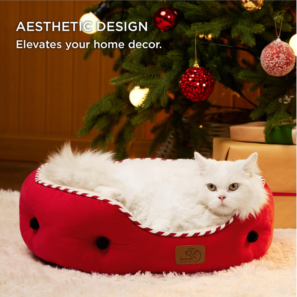 Bedsure pet bed non-slip bottom detail demonstrates stability on slick floors.