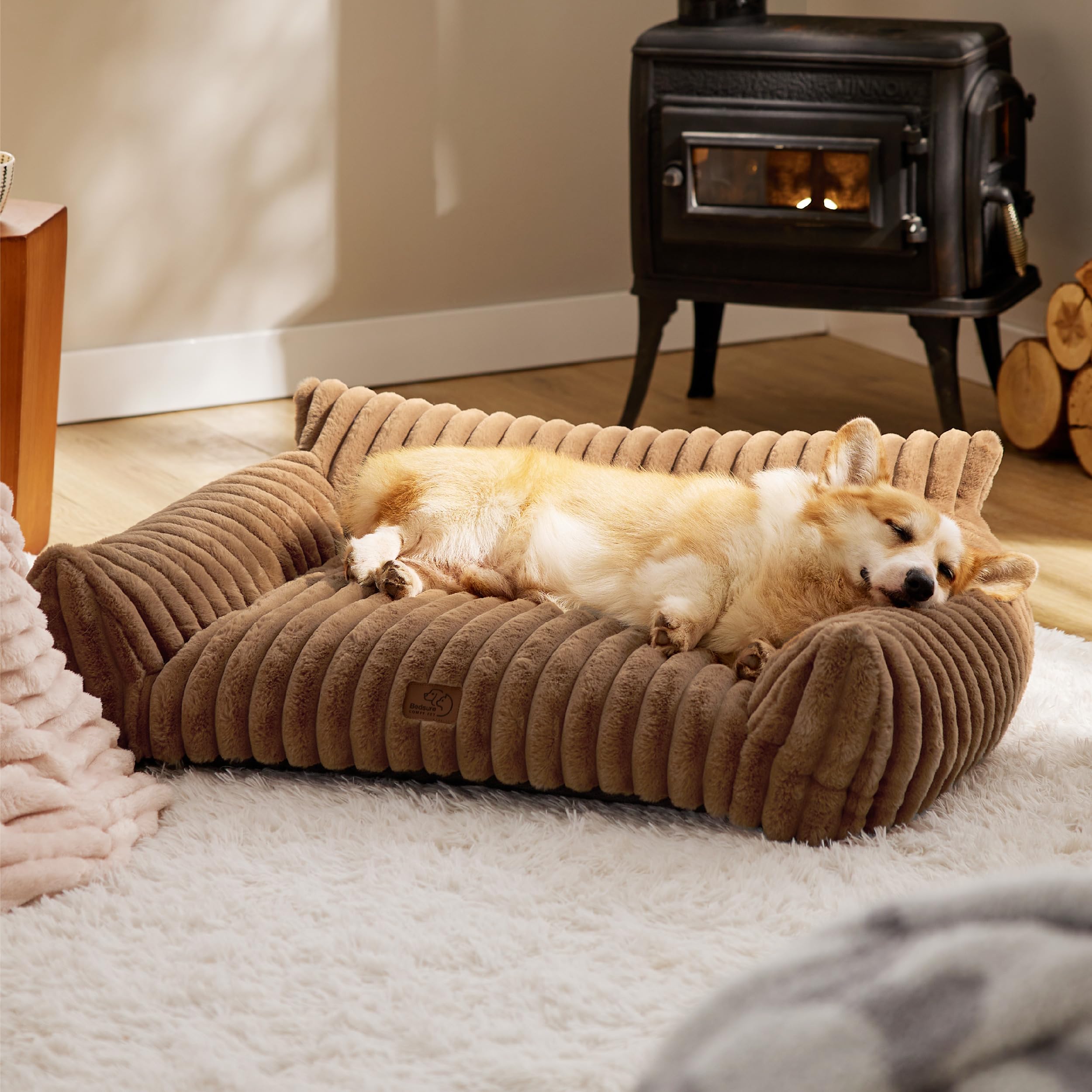 Bedsure pet couch washable cover closeup for quick cleaning