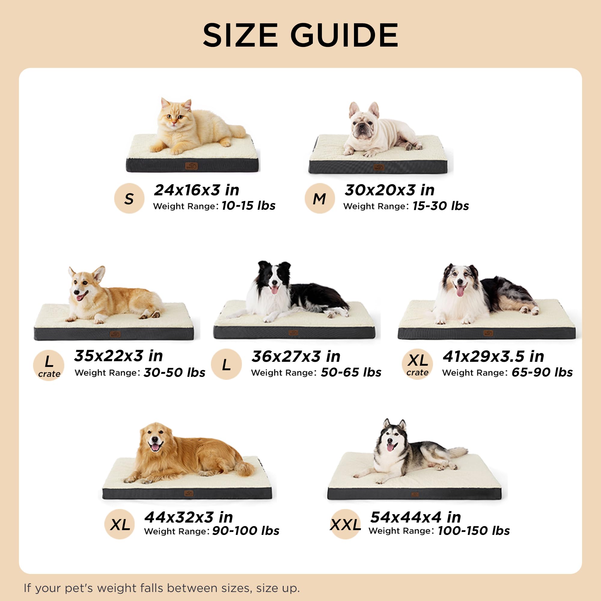 Bedsure portable dog bed suitable for car trips and crate travel.