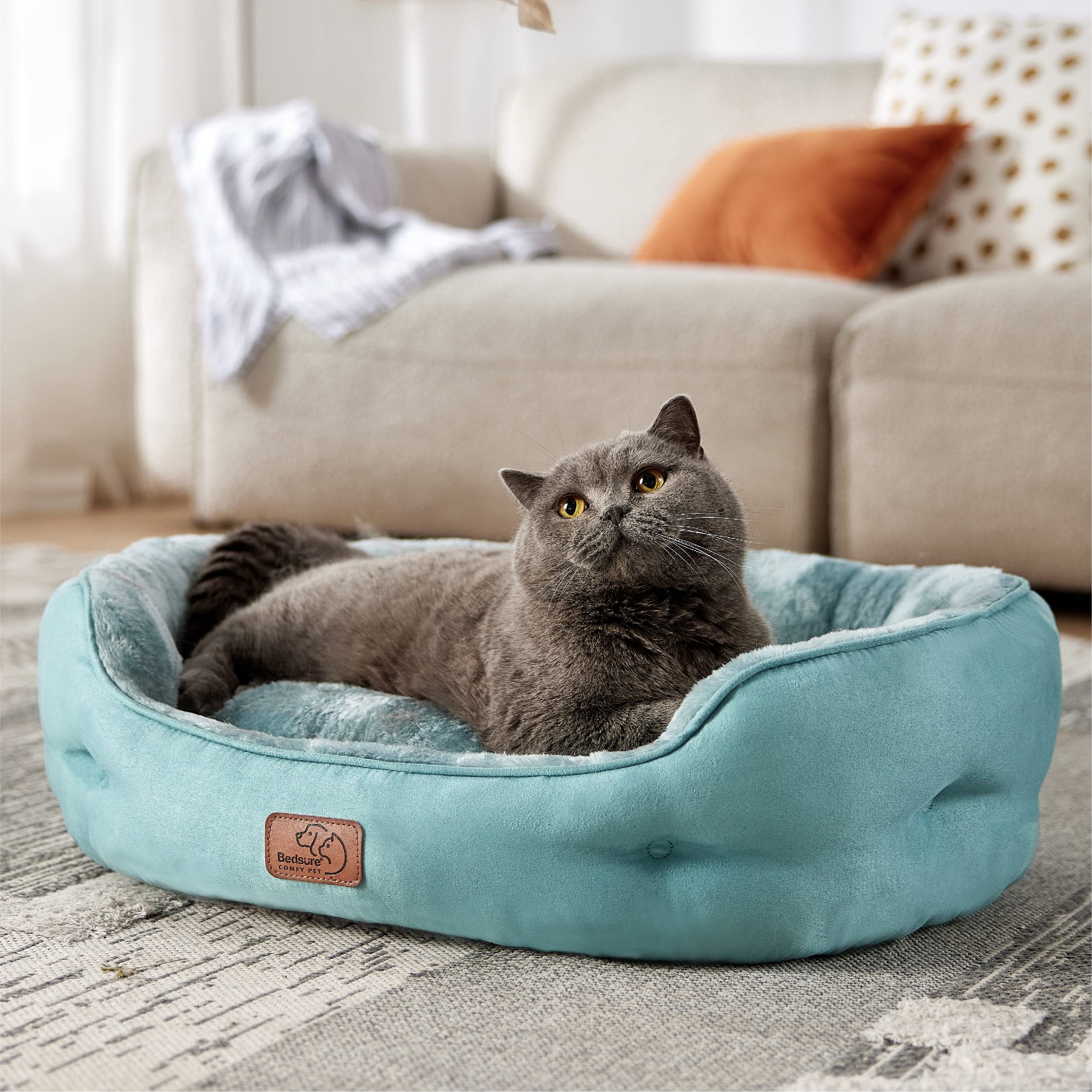 Bedsure pet bed ideal for puppies and kittens to relax indoors.