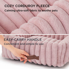 Bedsure rectangular orthopedic pet bed with foam support promotes restful sleep.
