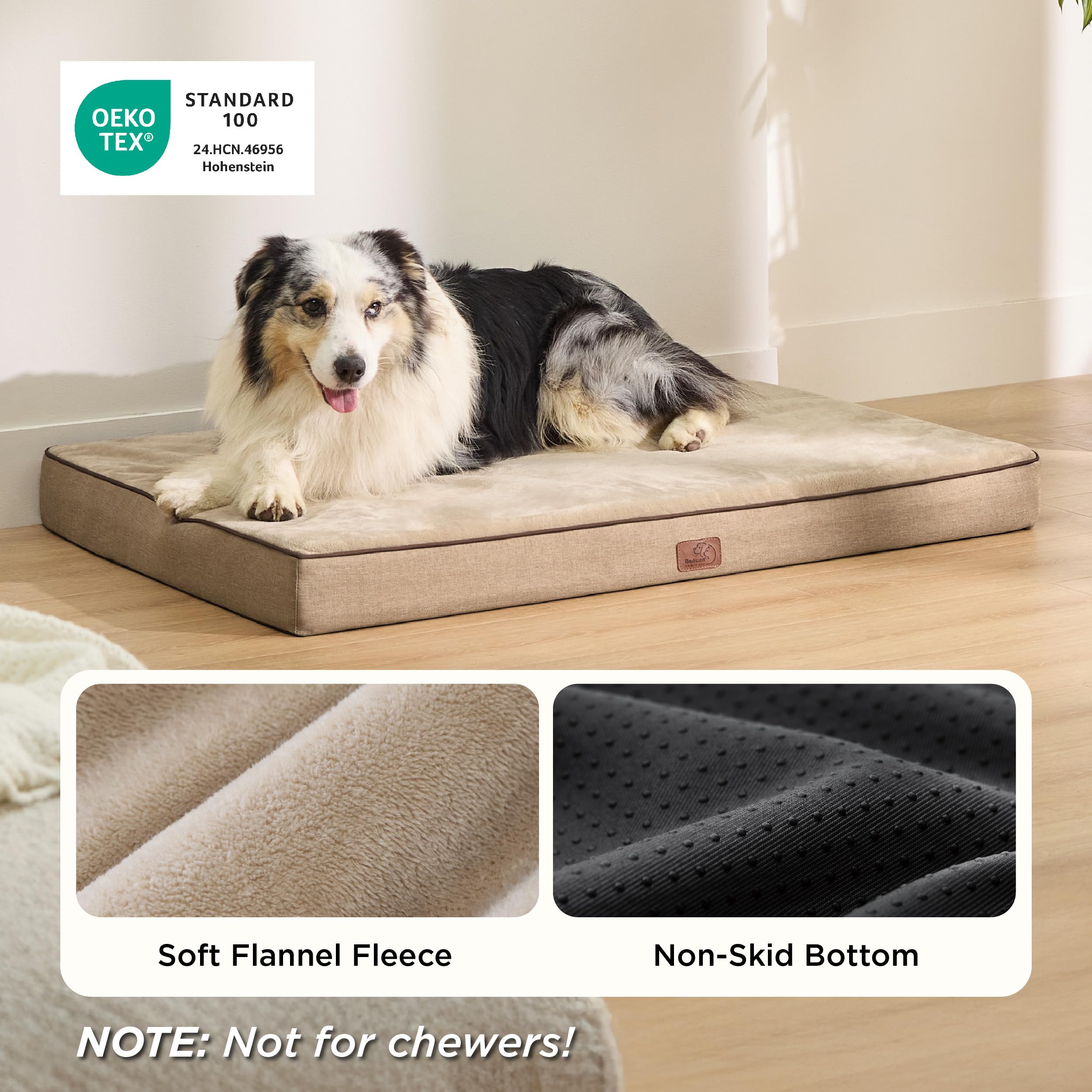 Bedsure dog bed with removable zippered cover for easy cleaning.
