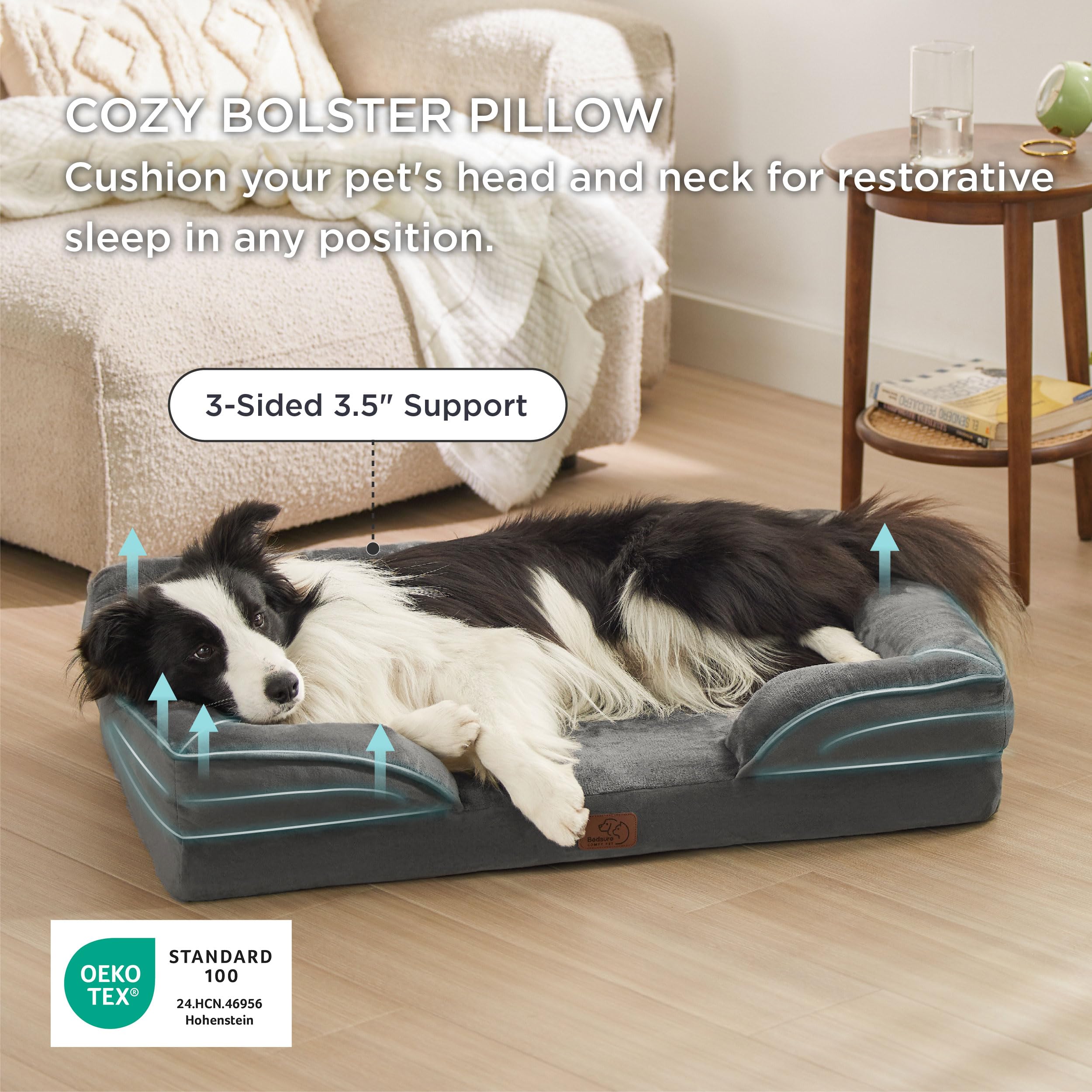 Bedsure removable, machine-washable cover for easy cleaning after adventures.
