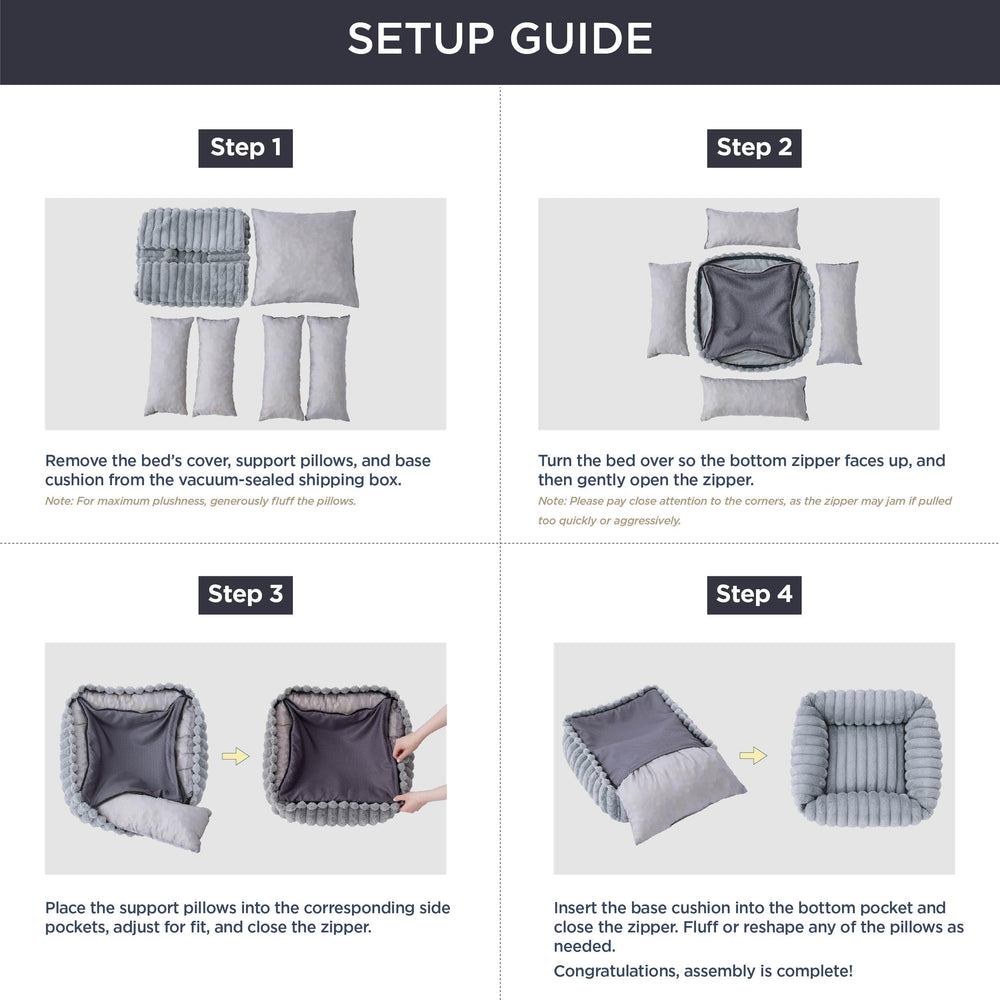 Bedsure removable-washable cover dog bed makes cleaning quick and simple.