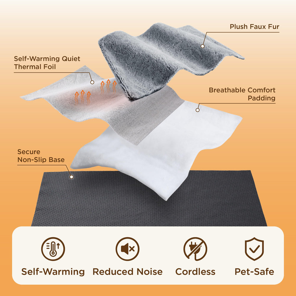 Bedsure self-warming cat bed with anti-slip bottom keeps pets secure during rest.