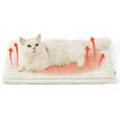 Bedsure self-warming cat bed closeup with plush fleece for cozy naps