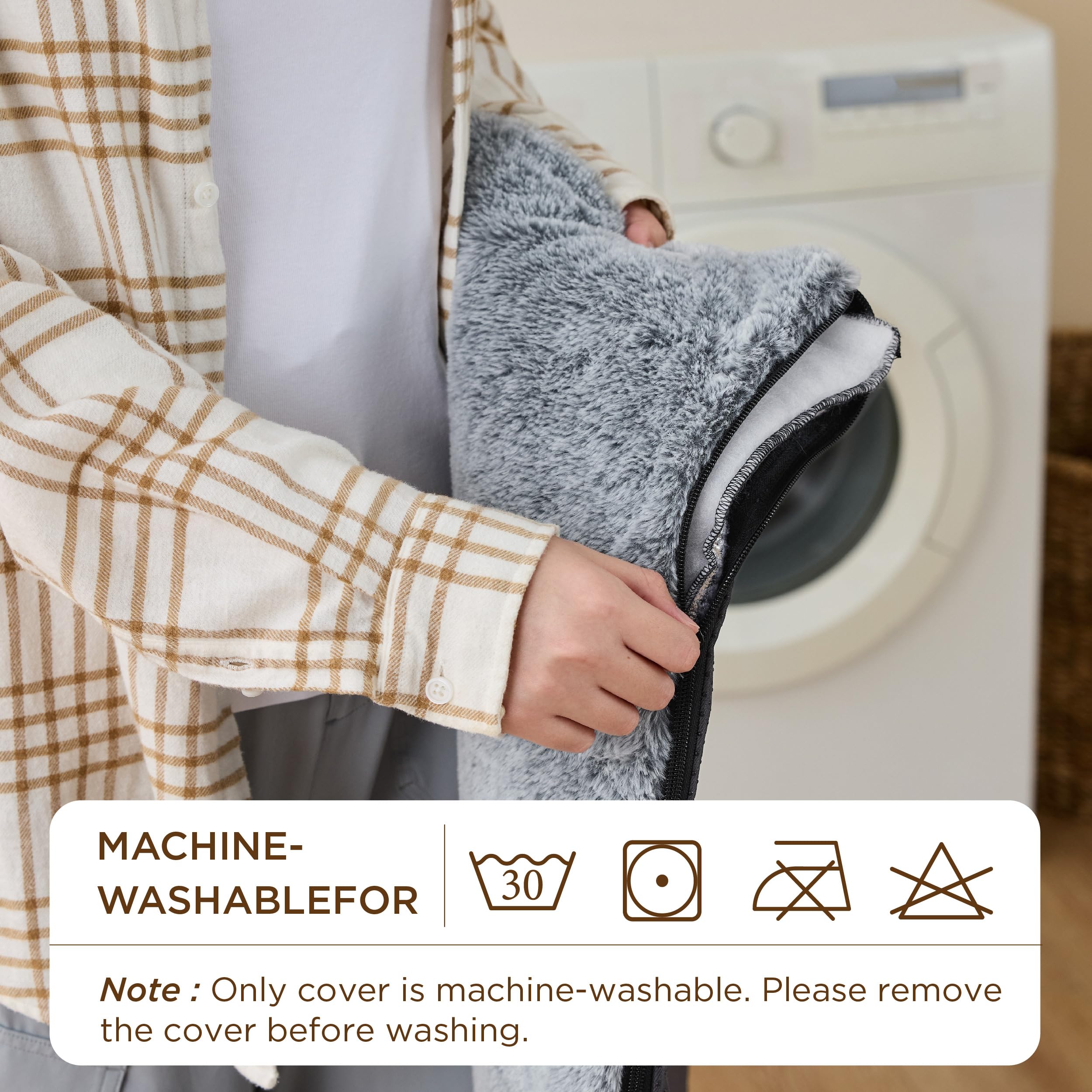 Bedsure self-warming cat bed removable cover enables machine washing.