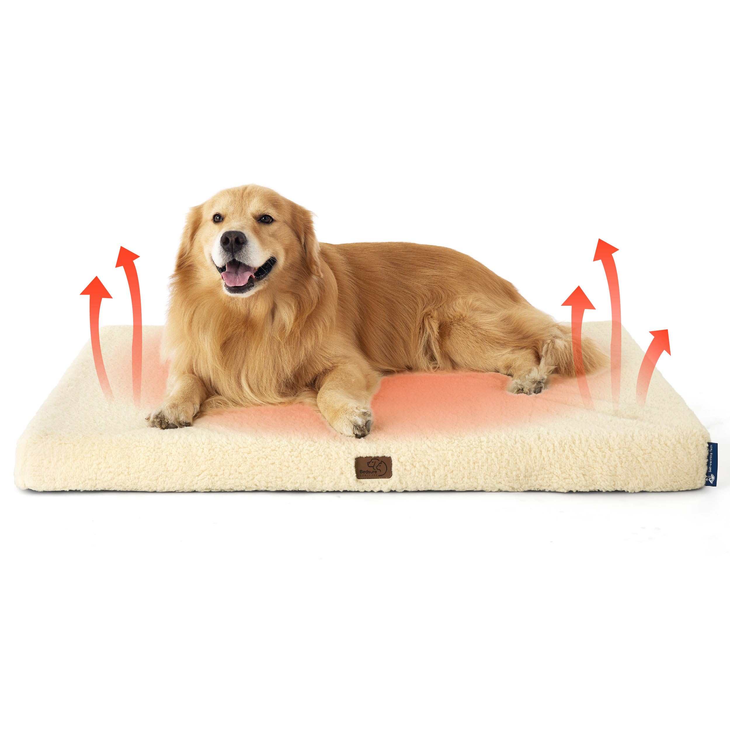 Bedsure self-warming dog bed with egg-crate foam offering cozy warmth and support