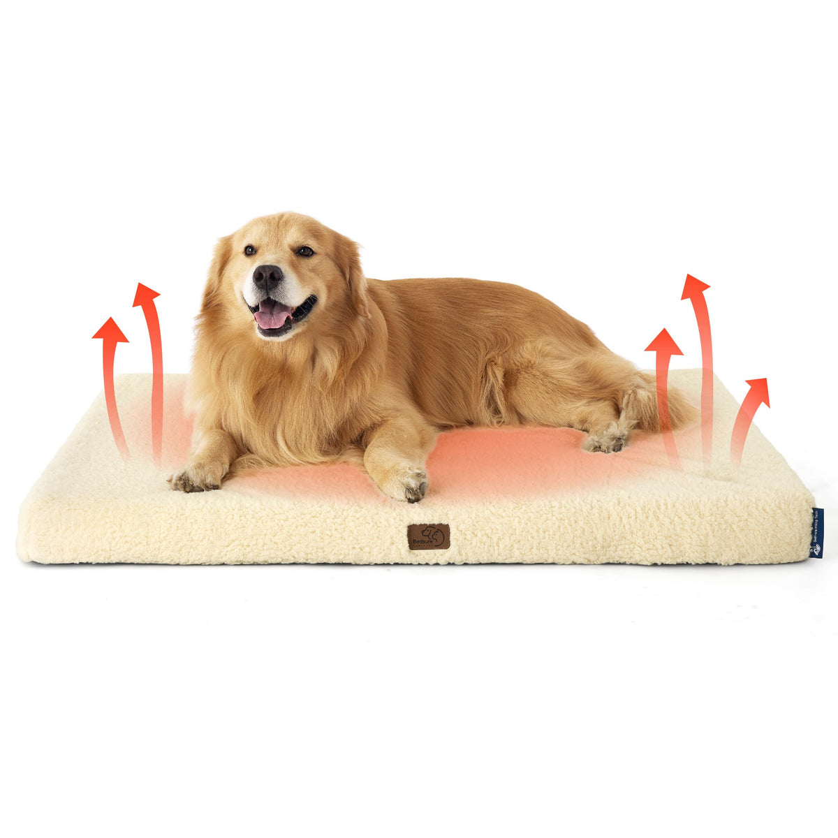Bedsure self-warming dog bed with egg-crate foam offering cozy warmth and support