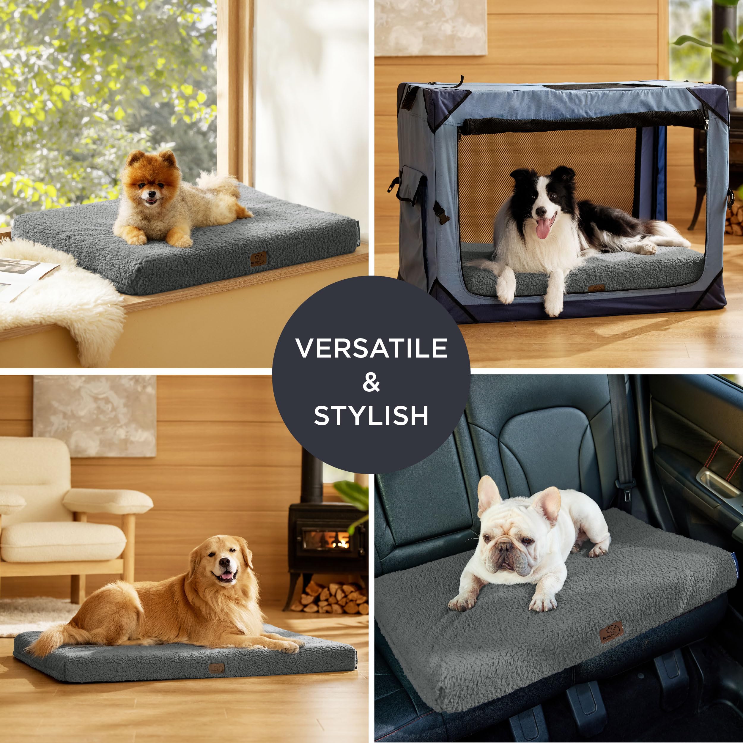 Bedsure self-warming dog bed removable-cover enables easy washing.