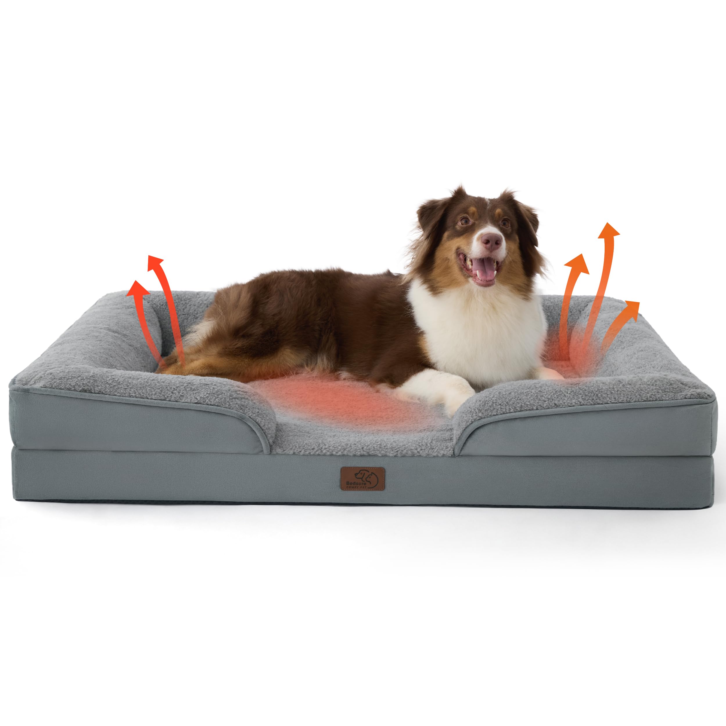 Bedsure self-warming orthopedic dog bed full view evokes cozy warmth for winter naps
