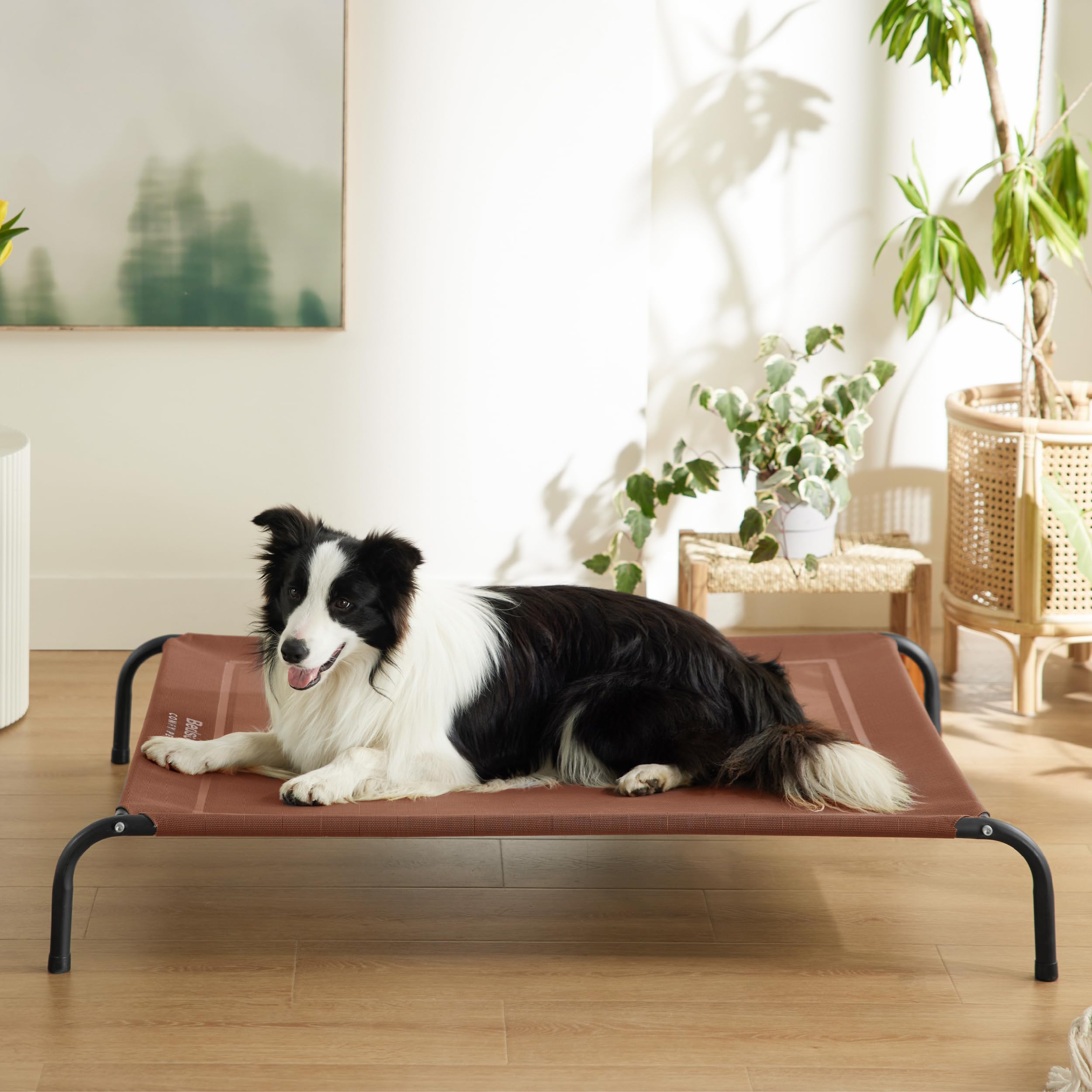 Bedsure skid-resistant feet keep the bed steady on slick surfaces