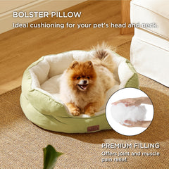 Bedsure slip-resistant bottom pet bed close-up shows stable placement on floors.