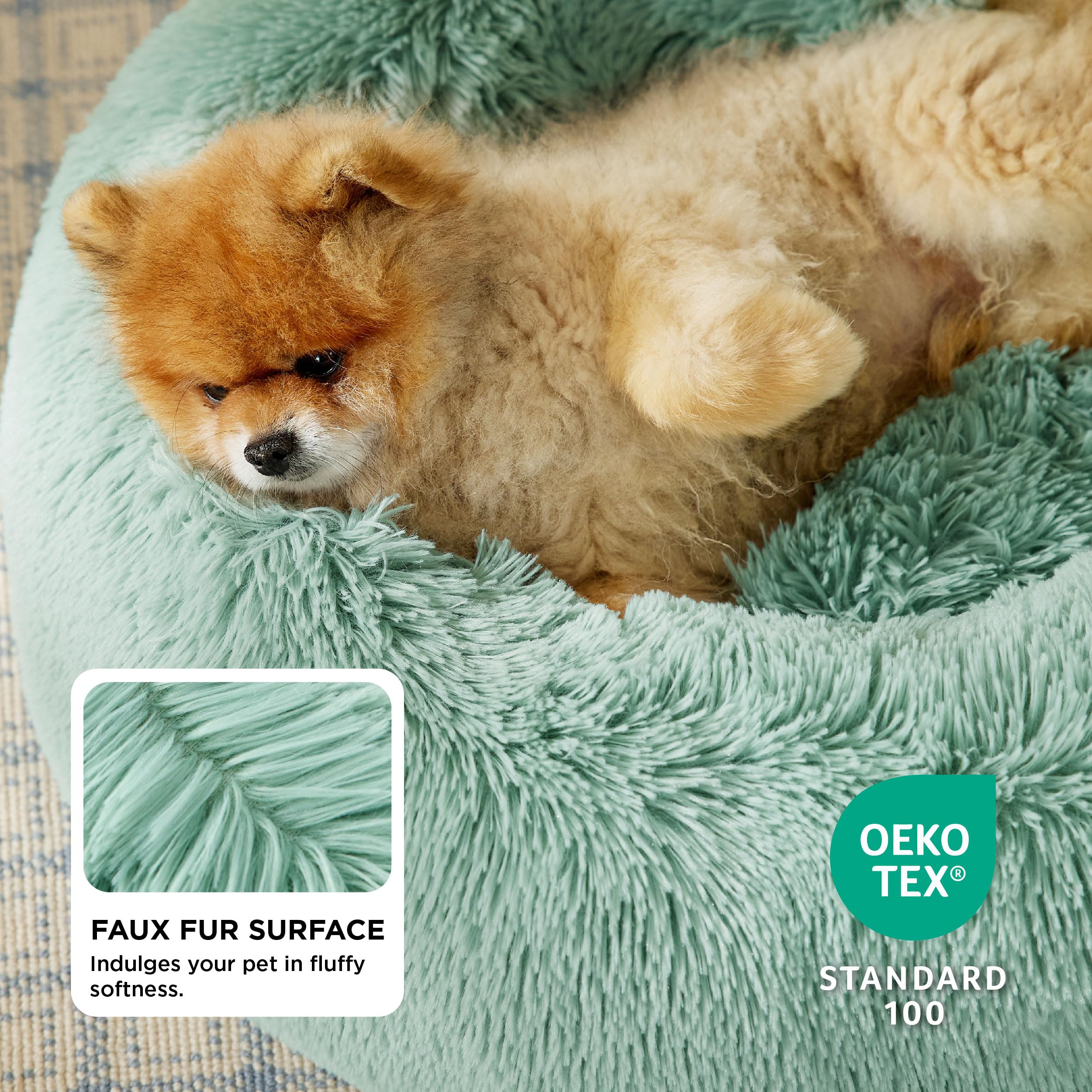 Bedsure small dog bed with anti-slip base helps prevent sliding during play or rest