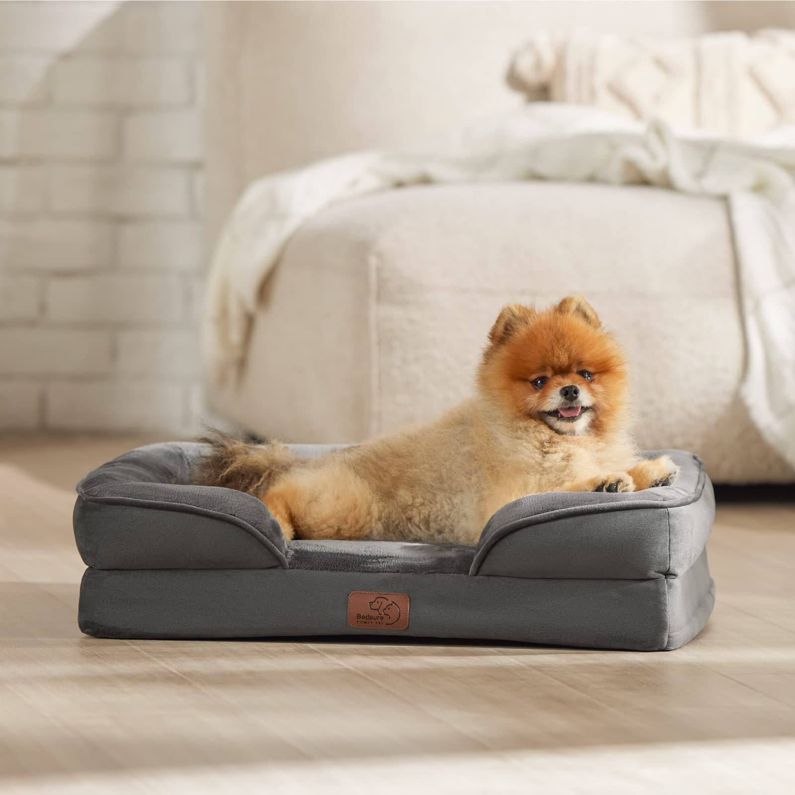 Bedsure small orthopedic dog bed setup for cozy naps and restful nights