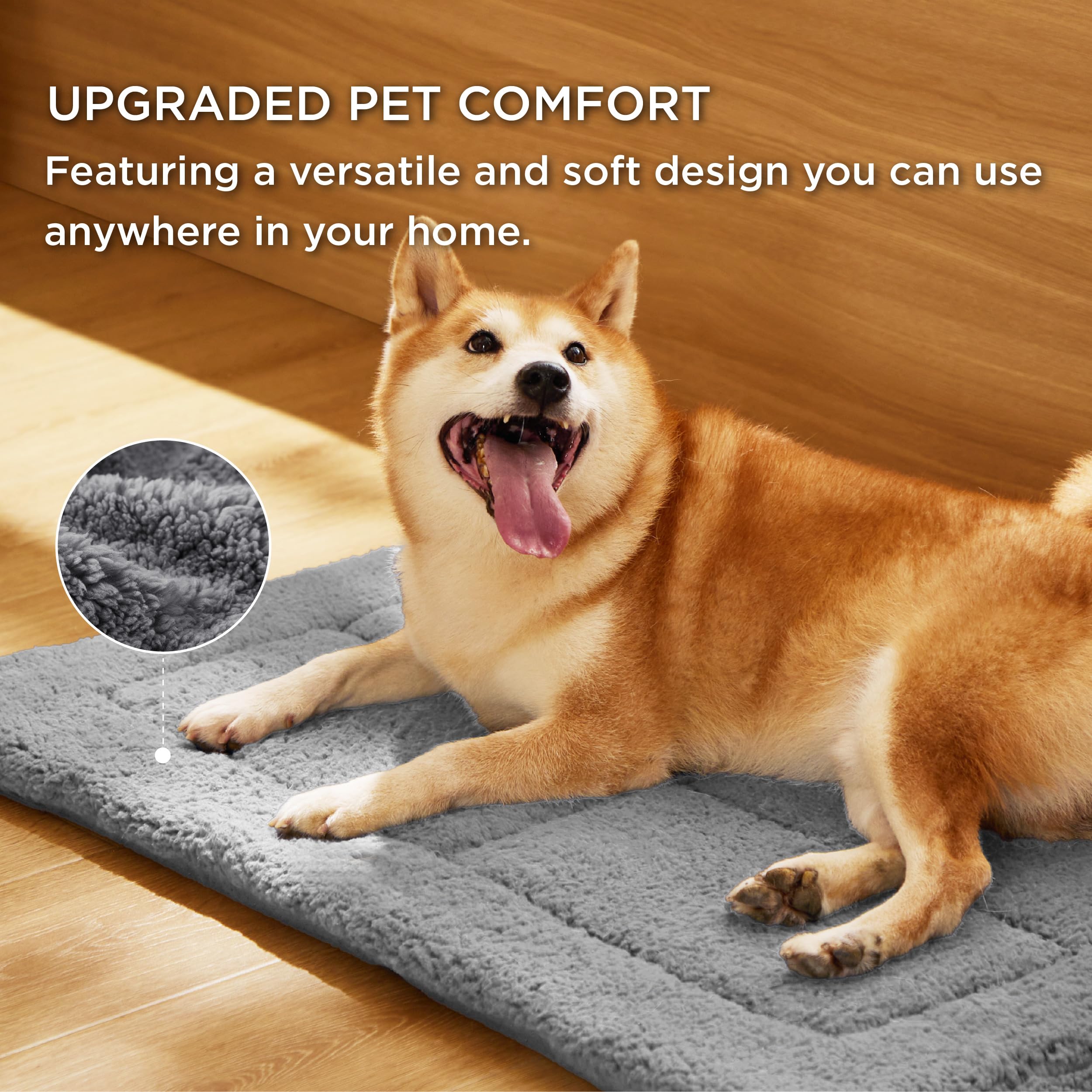 Bedsure soft fleece mat closeup Plush texture for comfort